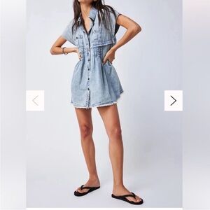 NEW! Free People Ronnie Denim Mini Dress Size Small
